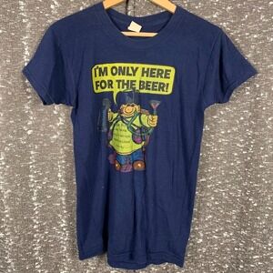 Vintage Roach 1973 "I'm Only Here for the Beer'" Iron On T-Shirt Size M (38-40)